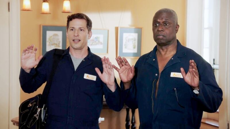 Andy Samberg and Andre Braugher in Brooklyn Nine-Nine
