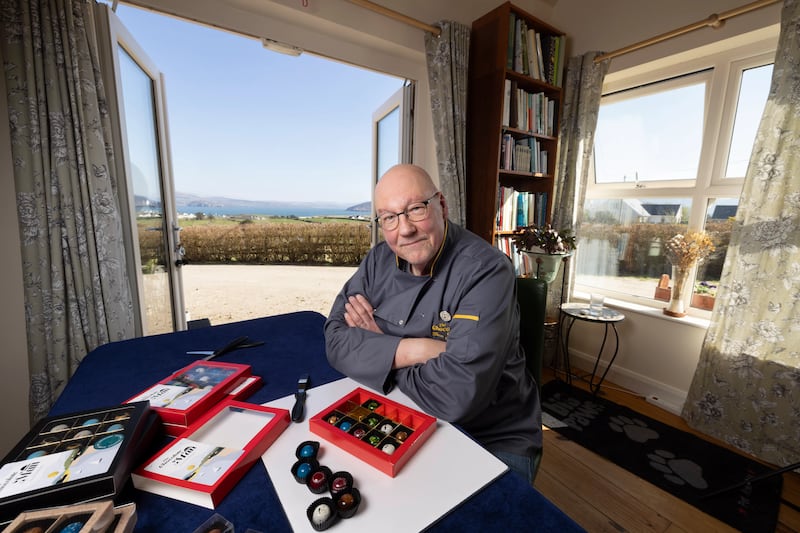 Axel Pawlik, The Chocolate Man, at home in Portsalon Co. Donegal. Photo by Joe Dunne 03/04/25