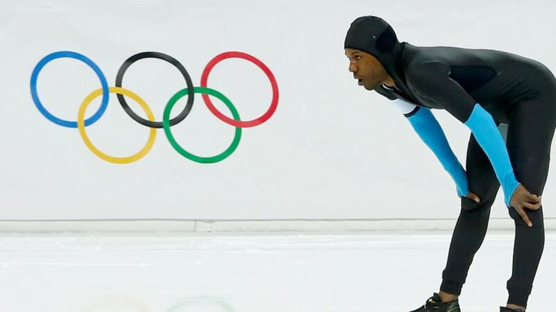 Shani Davis of the US refused to march at the opening ceremony after he wasn’t chosen to be the flag-bearer. Photo: Marko Djurica/Reuters