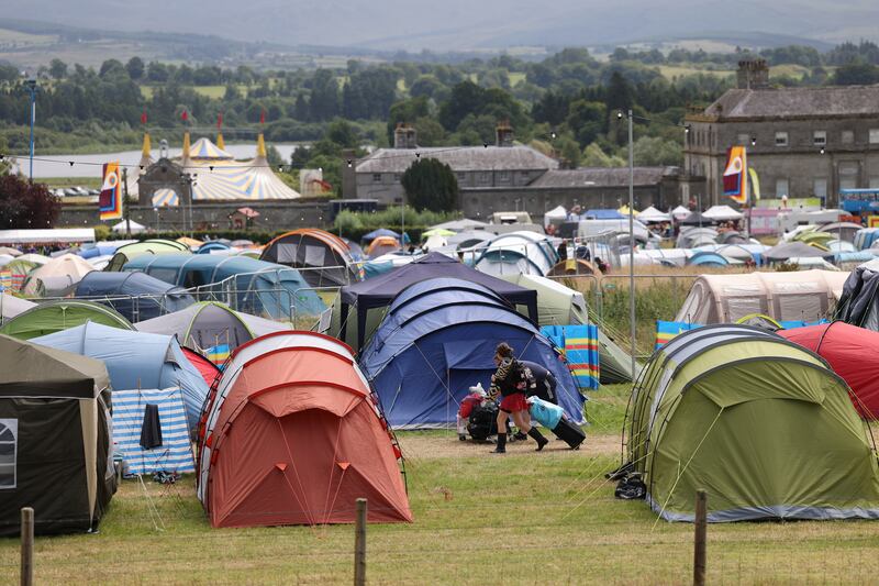 The campsite at the festival. Photograph: Nick Bradshaw