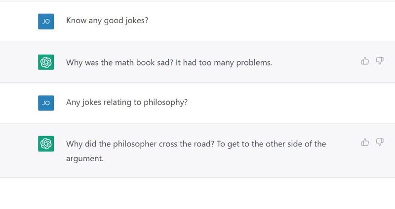 ChatGPT: It tells 'jokes' too