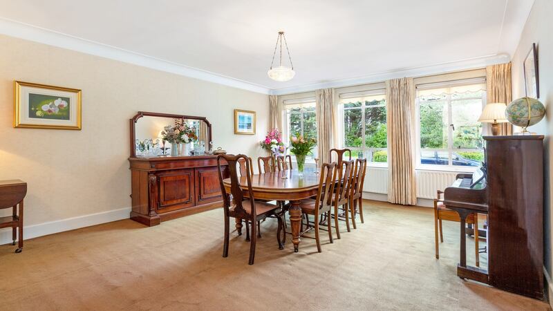 Dining room at front.