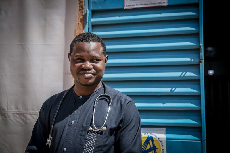 Dr Djamilou Aboubacar volunteers at the hospital in Aguié and has become an expert on malnutrition. Photograph: Sally Hayden