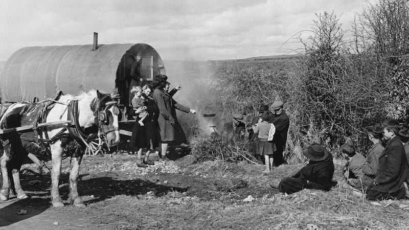 A family of Travellers in Co Clare, March 1951. Photo by Charles Hewitt/Picture Post/Hulton Archive/Getty Images