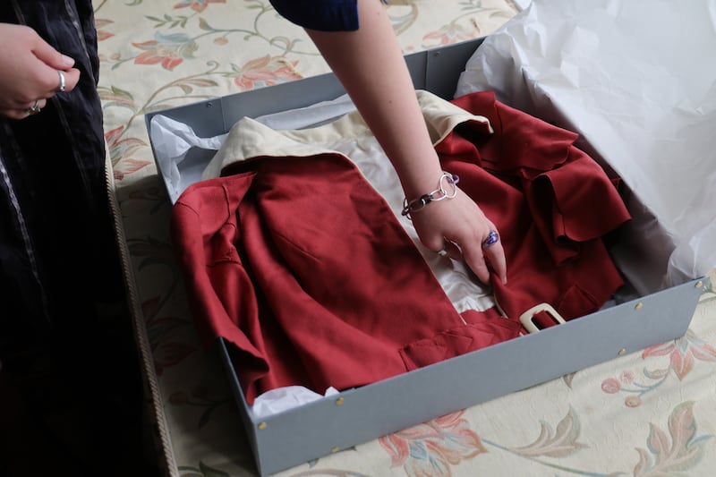 The capelet made by Anne Parsons depicted in a sketch by Cecil Beaton, the society photographer at the time. Photograph: Bryan O’Brien/The Irish Times