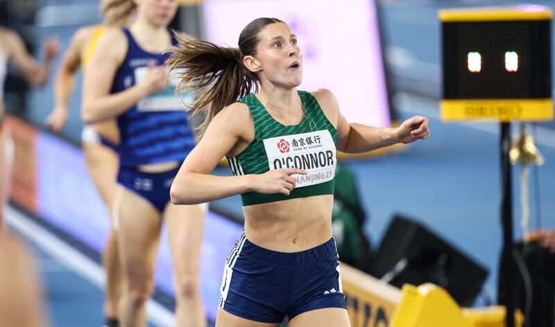 Ireland’s Kate O’Connor wins silver in the Women’s Pentathlon at the World Athletics Indoor Championships at Nanjing, China on March 23rd. Photograph: Nikola Krstic/Inpho