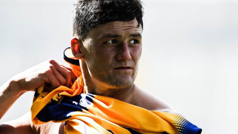 Wexford’s Lee Chin after his side’s defeat to Clare in Páirc Uí Chaoimh. Photograph: Yommy Dickson/Inpho