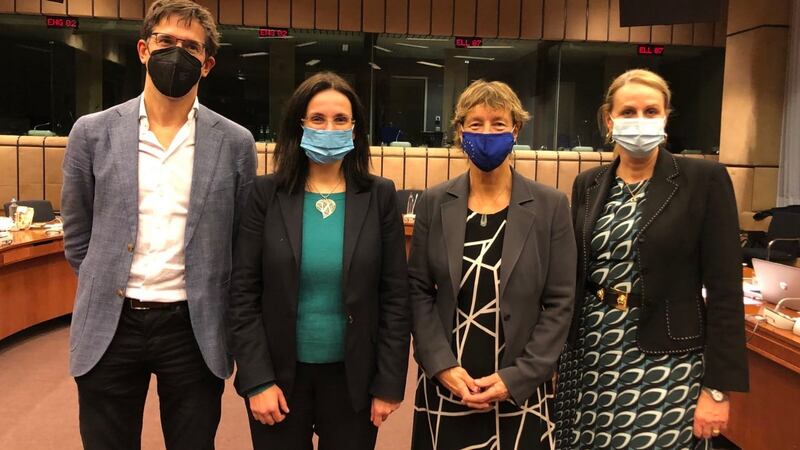 At the  negotiations on the Eighth Environment Action Programme to 2030: Bas Eickhout, chair of the European Parliament’s Committee on the Environment Public Health and Food Safety; Tamara Weingerl Pozar, deputy permanent representative of Slovenia to the EU; Grace O’Sullivan, Green Party MEP Ireland South; and Florika Fink-Hooijer, director general, DG Environment, European Commission