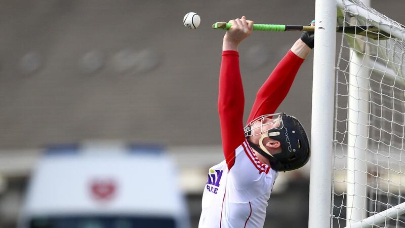 Cork’s Ger Collins saves a shot during the  2018 All-Ireland under-21 semi-final against Kilkenny  at  Nowlan Park. Photograph: Ken Sutton/Inpho
