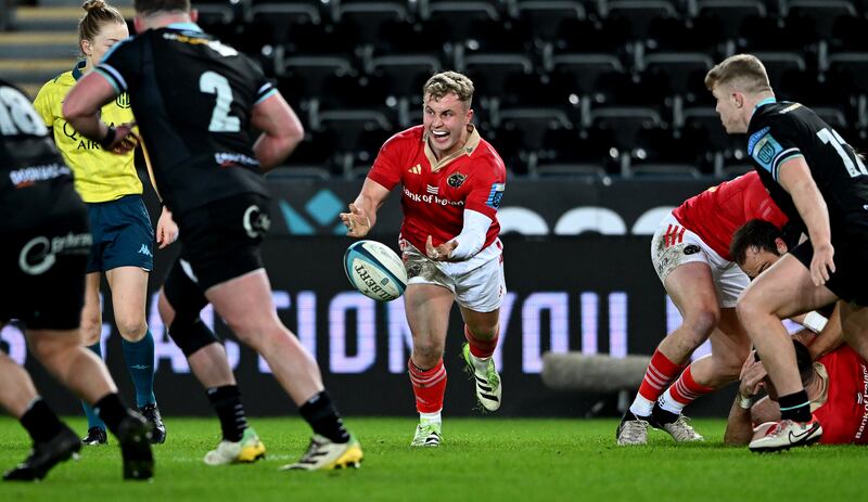 Craig Casey of Munster returns at scrumhalf. Photograph: Ashley Crowden/Inpho 