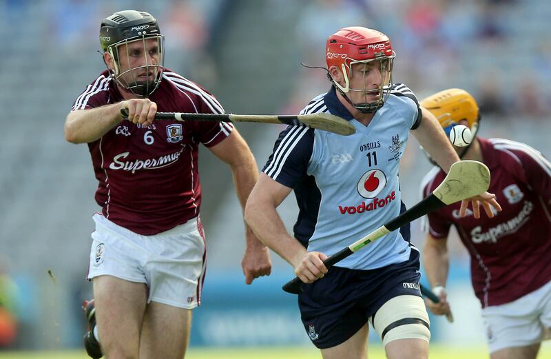 Ryan O'Dwyer of Dublin and Shane Kavanagh of Galway. Photograph: Donall Farmer/Inpho