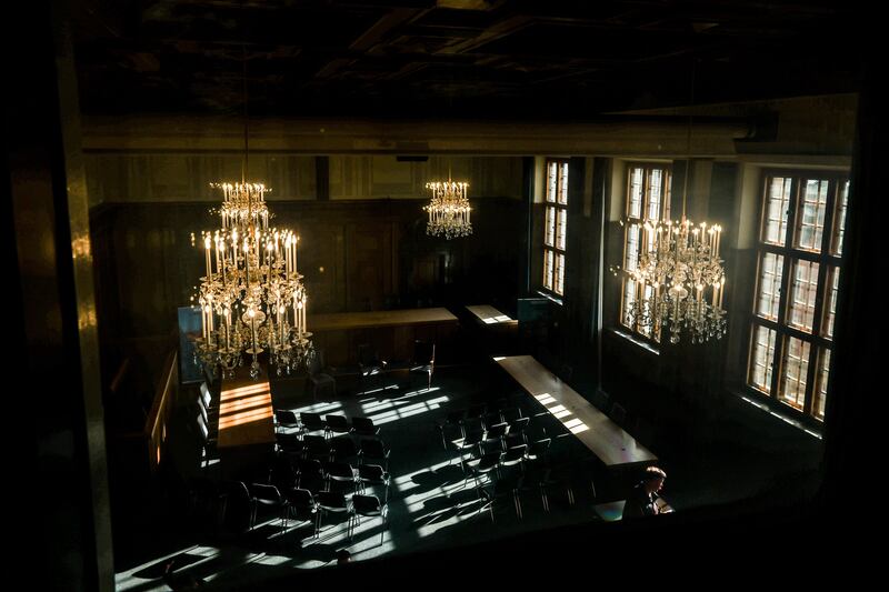 Courtroom 600 in the Nuremberg Palace of Justice. Photograph: Filip Singer/EPA