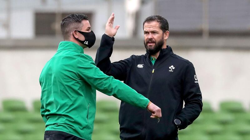 Andy Farrell on Johnny Sexton: “It’s his personality. It’s what gives him that winning edge.” Photograph: Bryan Keane/Inpho
