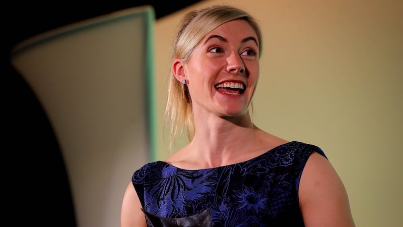Natalya Coyle, who was the monthly winner for May, for the pentathlon, at the 2018 Irish Times Sportswoman Of The Year Awards. Photograph: Ryan Byrne/Inpho