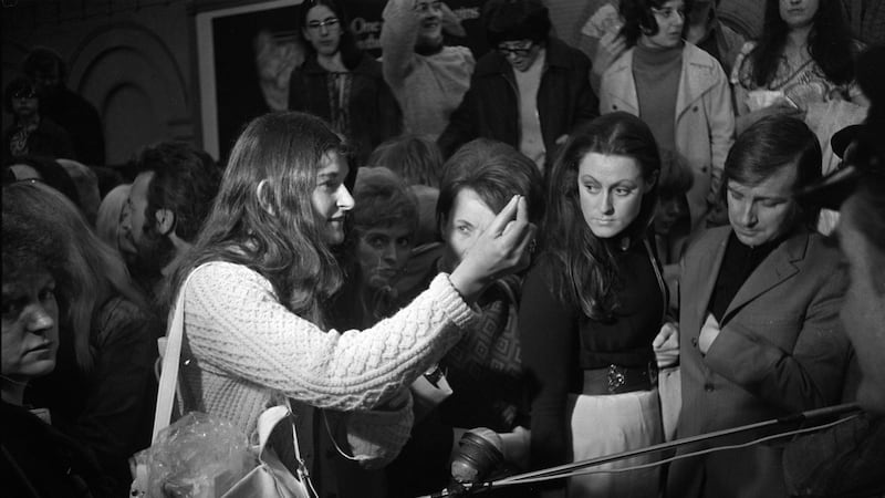 Members of the Women’s Liberation Movement on their return from Belfast on May 22nd, 1971. Photograph: The Irish Times