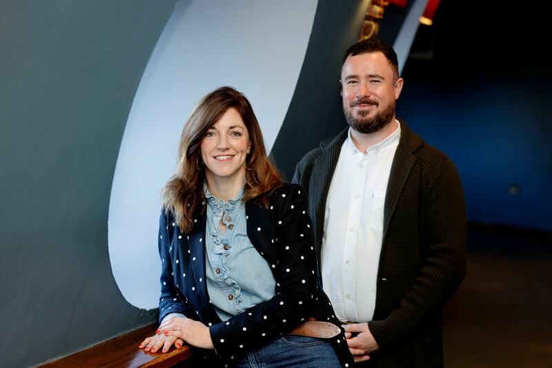 Gate Theatre artistic director Róisín McBrinn and executive director Colm O’Callaghan. Photograph: Alan Betson

