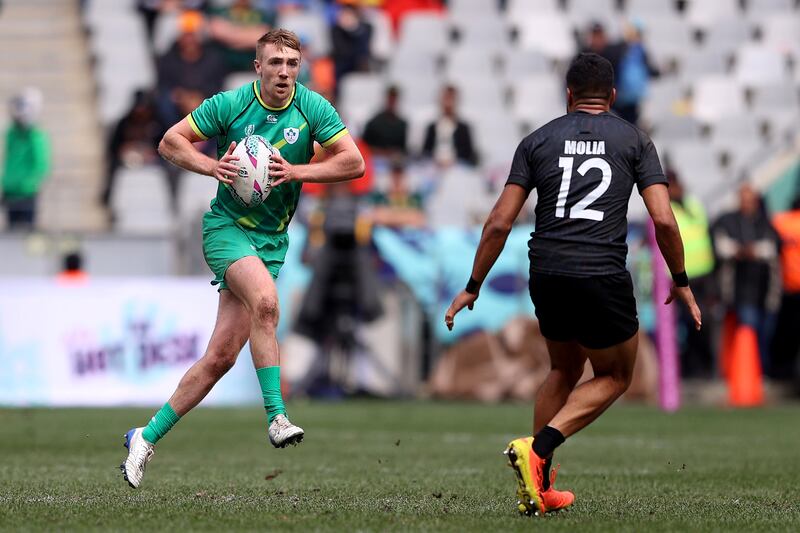 Ireland's Terry Kennedy in action against South Africa in the 2022 Rugby World Cup Sevens men's semi-final in Cape Town on September 11th. 
Photograph: Travis Prior/Inpho