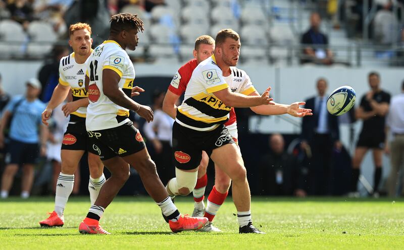Pierre Bourgarit of La Rochelle in action during the Heineken Champions Cup semi-final against Racing 92 at Stade Bollaert-Delelis  in Lens. Photograph: David Rogers/Getty Images