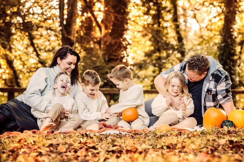 Elizabeth and Padraic Nicholas with their four sons