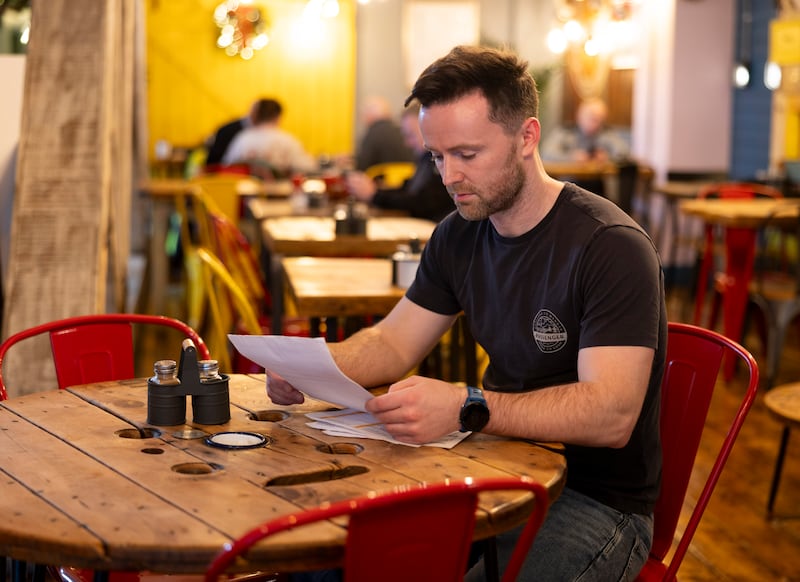 Ed Doherty takes in Tank and Skinny’s electricity bills. Photograph: Joe Dunne