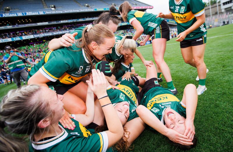 Kerry celebrate beating Galway in the  All-Ireland final. Photograph: Tom Maher/Inpho