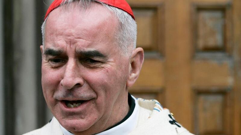 Cardinal Keith O’Brien photographed speaking to the media outside St Mary’s Cathedral in Edinburgh, Scotland in  2007. File photograph: David Moir/Reuters