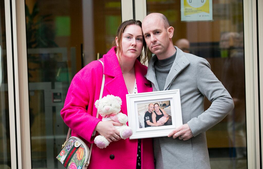 Parents of Molly McEvoy, Joe McEvoy and Gemma McEvoy, at the Coroners Court inquest into the death of Molly. Photograph: Gareth Chaney/ Collins