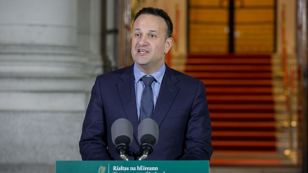 Taoiseach Leo Varadkar: Ahead of talks with Fianna Fáil, he  said his party was “needed to stand by the State and our Republic”. Photograph: Gareth Chaney/Collins