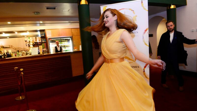 Kate Gilmore  at the ‘Irish Times’ Irish Theatre Awards at the National Concert Hall. Photograph: Cyril Byrne/The Irish Times