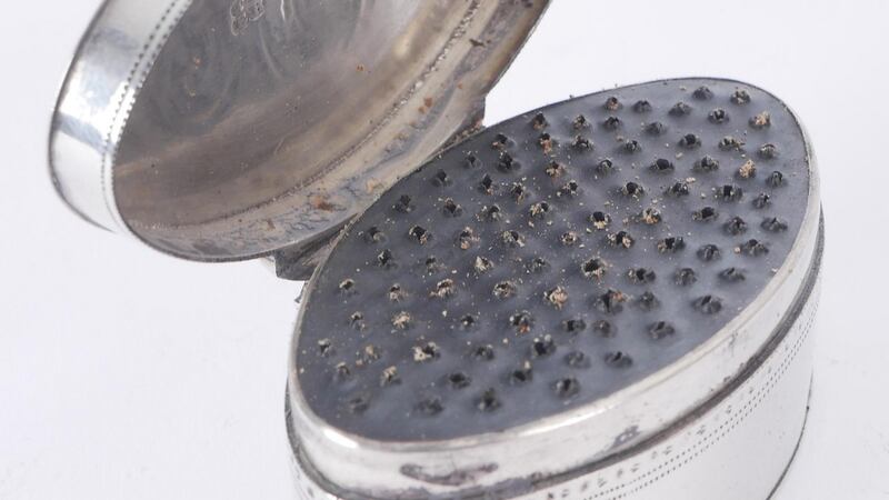 Lot 238, silver nutmeg grater