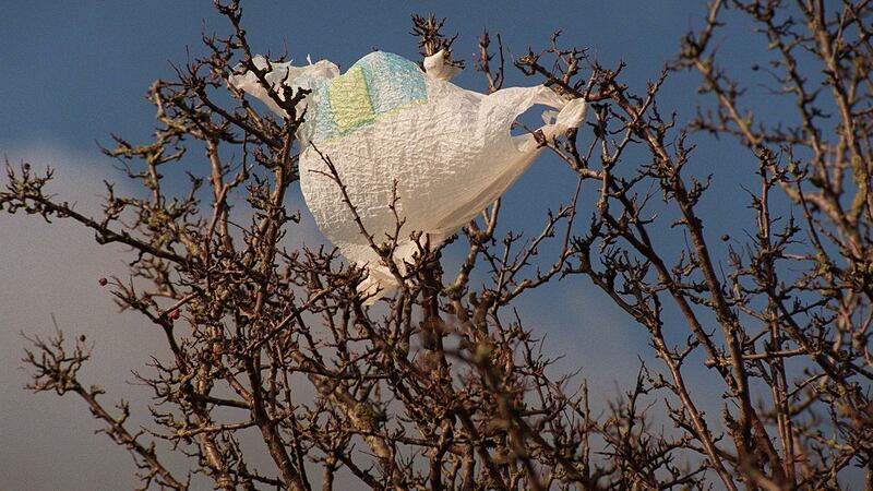 Plastic bag levy introduced in 2002 led to an immediate decrease of over 90 per cent in the number of plastic bags in circulation and became Ireland’s environmental get-out-of-jail-free card. Photograph: Frank Miller