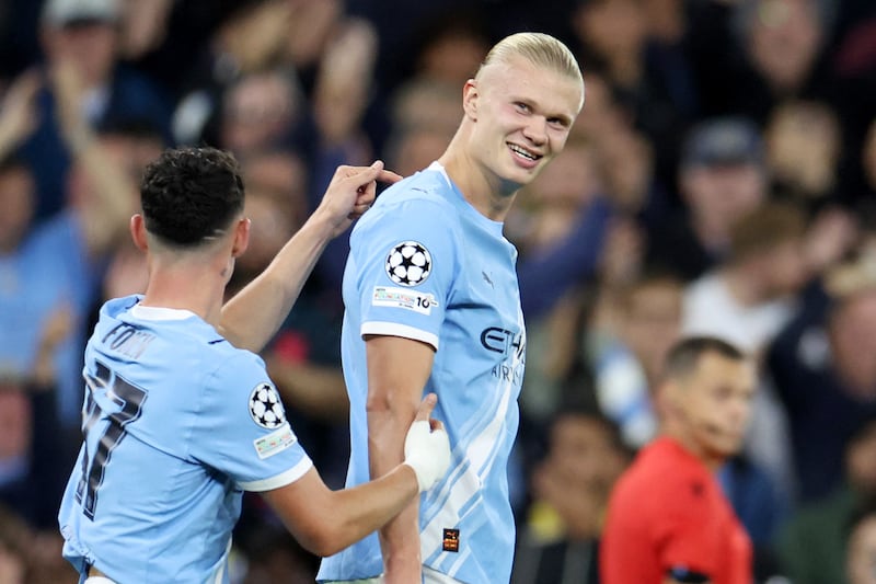 Manchester City's Erling Haaland. Photograph: Darren Staples/Getty       