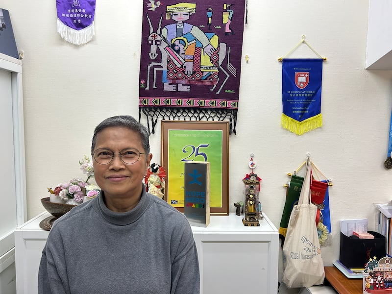 Cynthia Abdon at the Mission for Migrant Workers in Hong Kong. Photograph: Denis Staunton