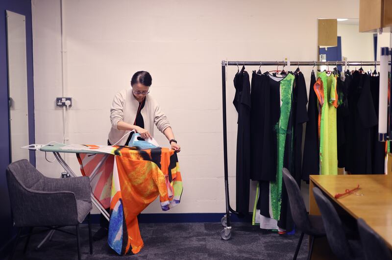 Behind the scenes. Photograph: Dara Mac Dónaill / The Irish Times

