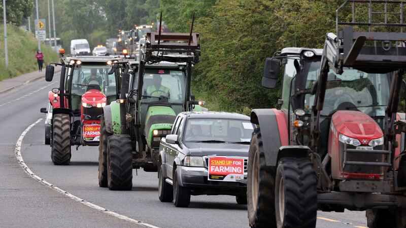 Members of Meath IFA drive through the county as part of a ‘day of action’ held across Ireland. Photograph: Alan Betson