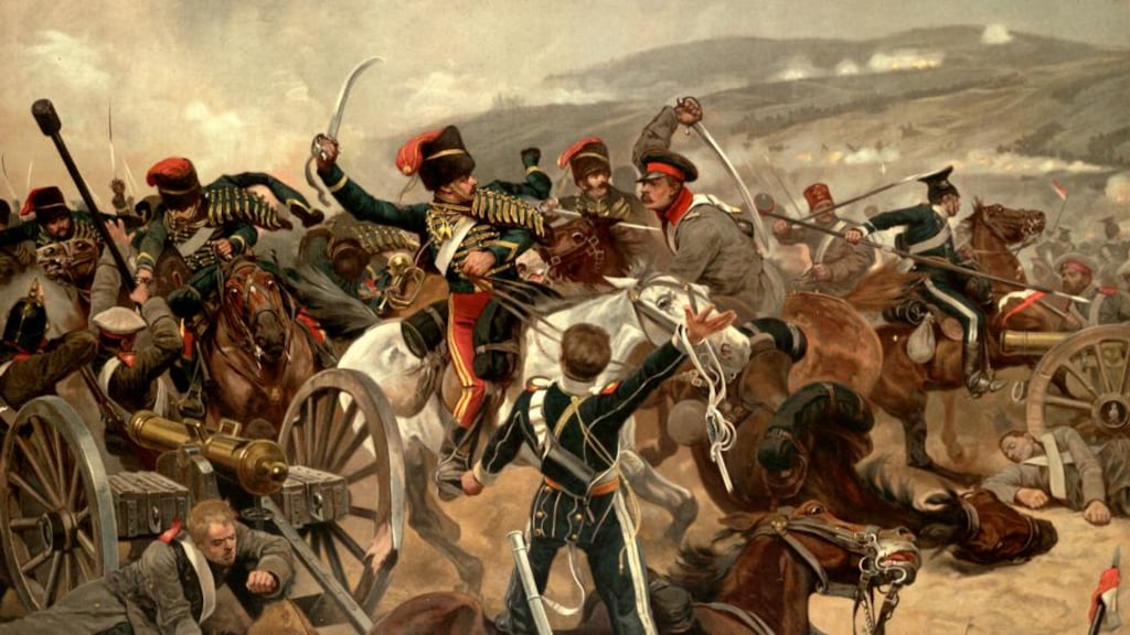 Detail from “The Relief of the Light Brigade” by Richard Caton Woodville.  Courtesy of the National Army Museum, London