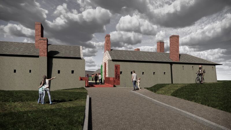Proposed restored entrance to  the Magazine Fort complex. Image: Denis Byrne Architects