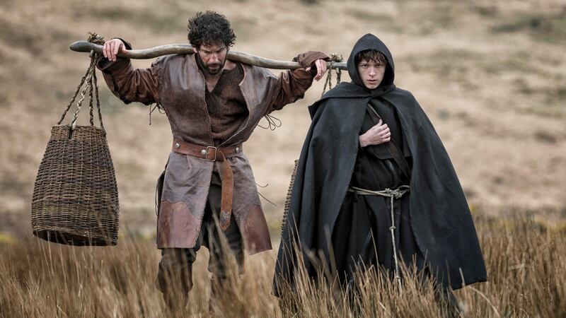 Jon Bernthal, left, in a scene from the film shot in the west of Ireland