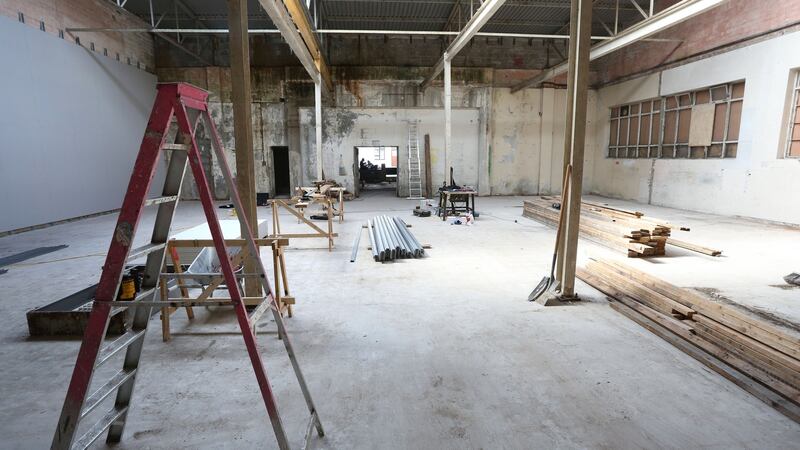 The site of the new temporary gallery space in Galway: Before