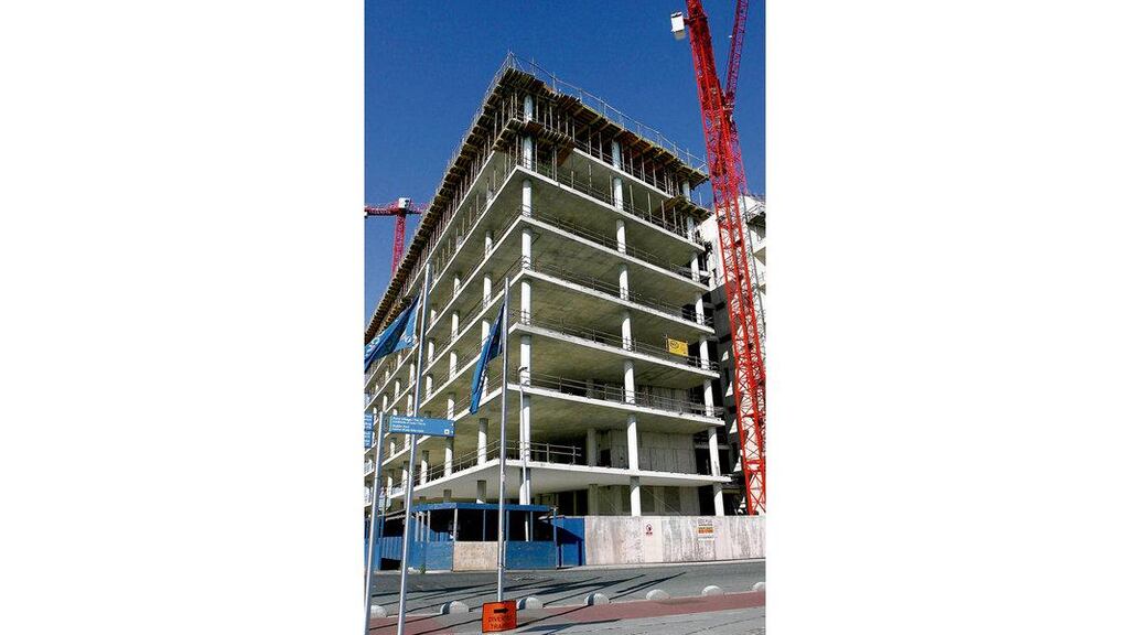 Clockwise from above: Shelbourne Hotel: part-owned by Bernard McNamara; Anglo Irish Bank's unfinished headquarters; Treasury Holdings' Battersea power station