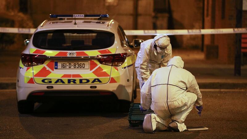 Members of the Garda Technical unit in Robinson’s Court, off Cork Street, Dublin. Photograph Nick Bradshaw/The Irish Times