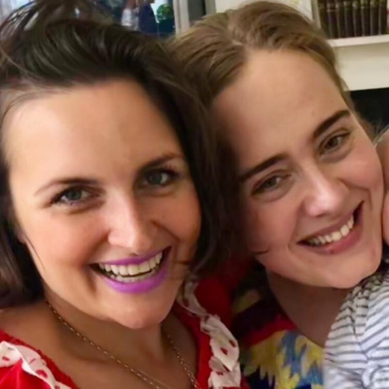 Best friends: Laura Dockrill with Adele, who in her Instagram post urges mums to “talk about how you’re feeling because in some cases it could save yours or someone else’s life”. Photograph:  Adele/Instagram
