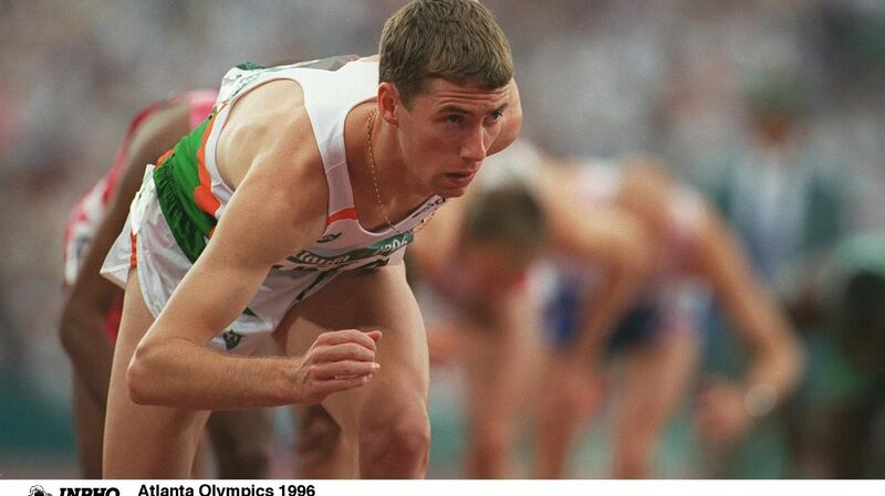 David Matthews running at the Atlanta Olympics in 1996. Photograph:  Billy Stickland/Inpho