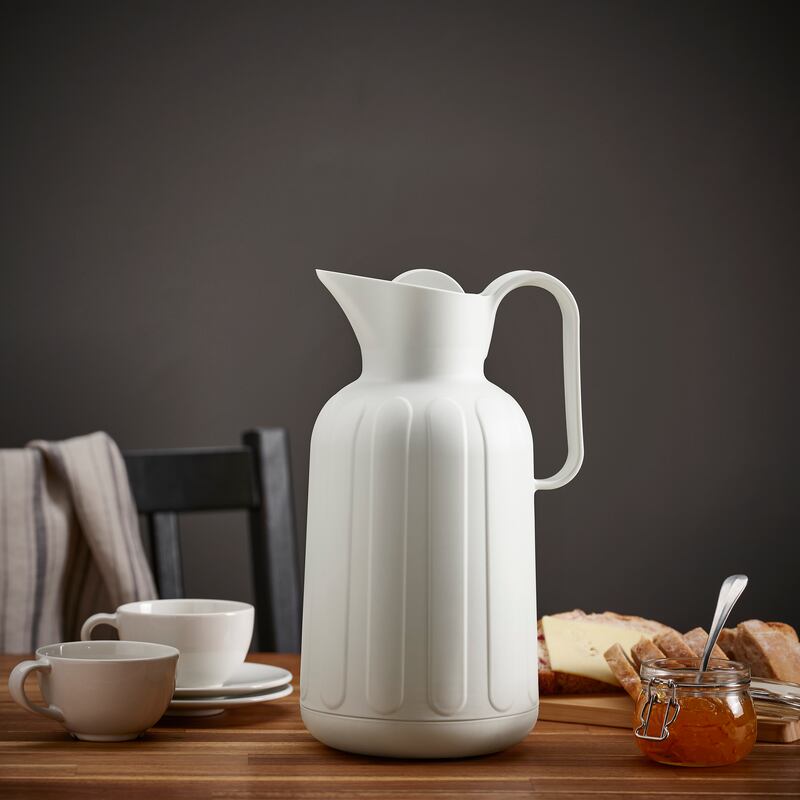 Fika time needs hot coffee served in a Taggoga vacuum flask, €10 for 1.6 litre, Ikea