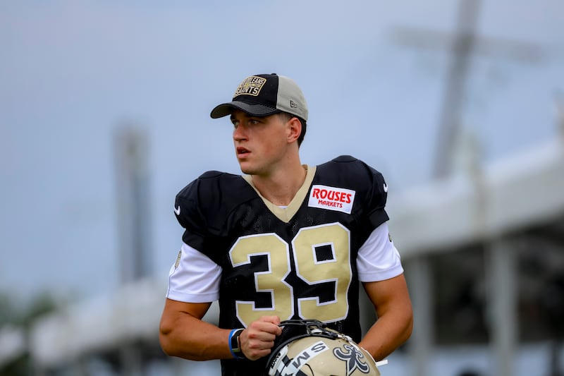 Charlie Smyth at a New Orleans Saints training camp. Photograph: Derick E Hingle/Getty Images