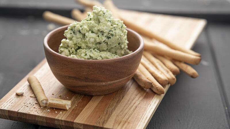Feta and basil dip. Photograph:  Harry Weir Photography
