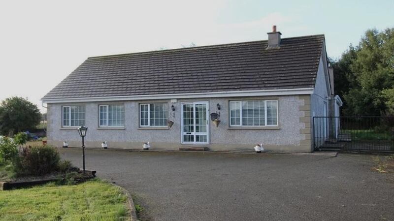 Sherry FitzGerald Reilly is seeking €299,000 for this four-bedroom bungalow on an acre of land at Derrycrib, Donadea, Co Kildare