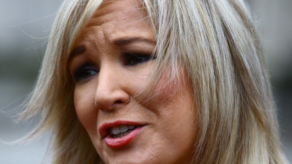 Sinn Féin’s northern leader, Michelle O’Neill: restated Sinn Féin’s demand for a “special, designated status” for Northern Ireland in the EU. Photograph: Geoff Caddick/EPA