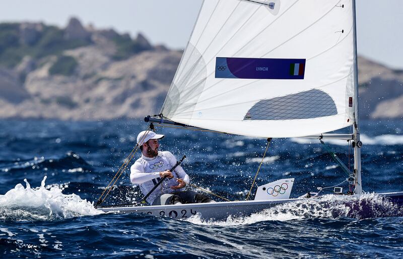 Men's Dinghy, Ireland’s Finn Lynch, Paris 2024 Olympic Games, Marseille Marina, 4/8/2024 ©INPHO/Oceansport/David Branigan