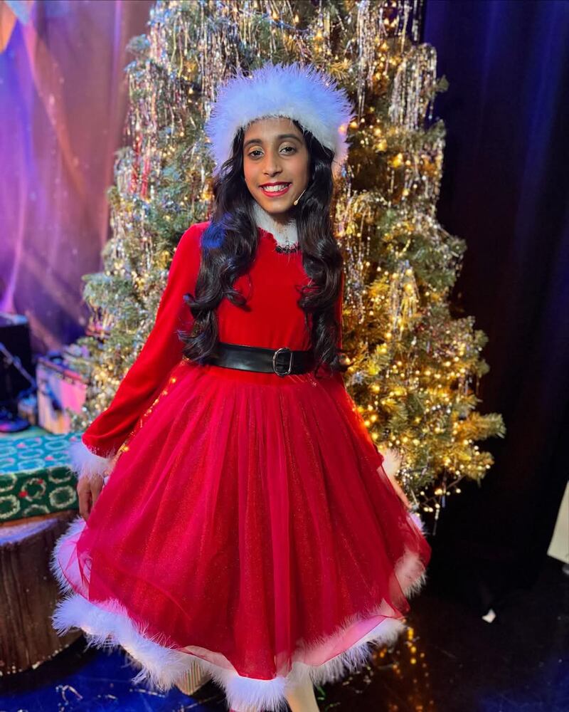 Abiha Mansoor on the set of the Late Late Toy Show. Photograph: RTÉ